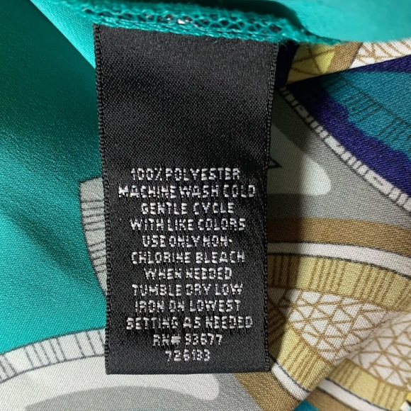 NWOT Nicole by Nicole Miller Peacock top - Picture 7 of 8